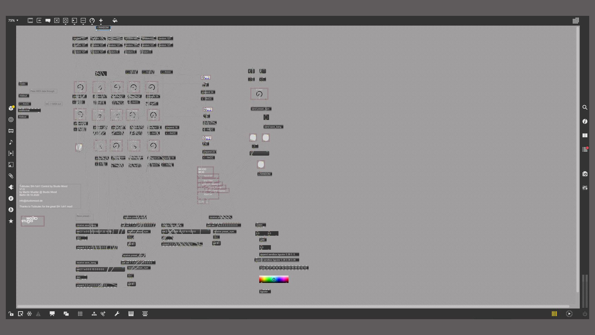 Roland SH 101 with Tubbutec SH1oh1 — Control by Studio Mood